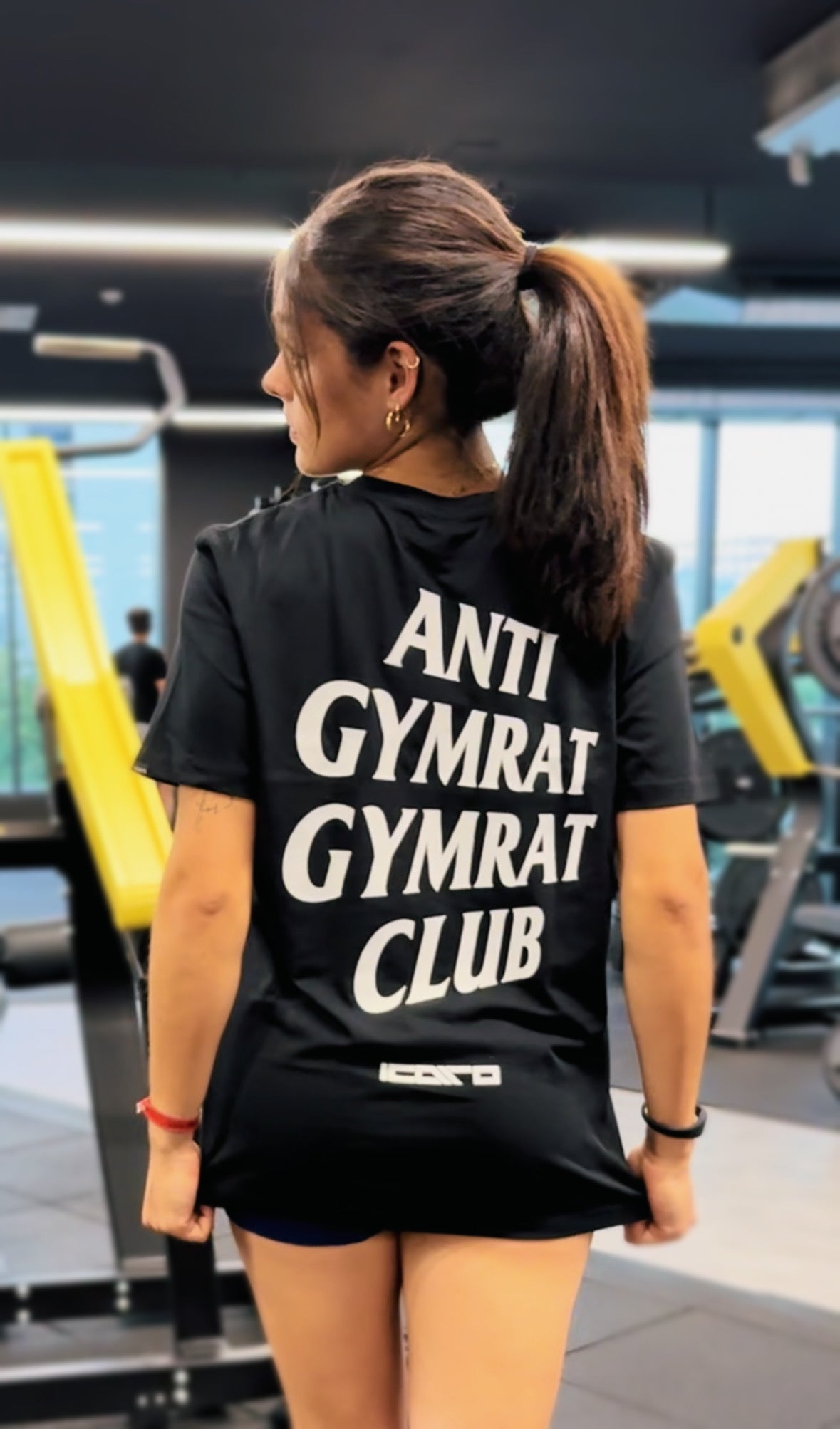 Pchee Anti-Social Gym Rat Club Crop Tee