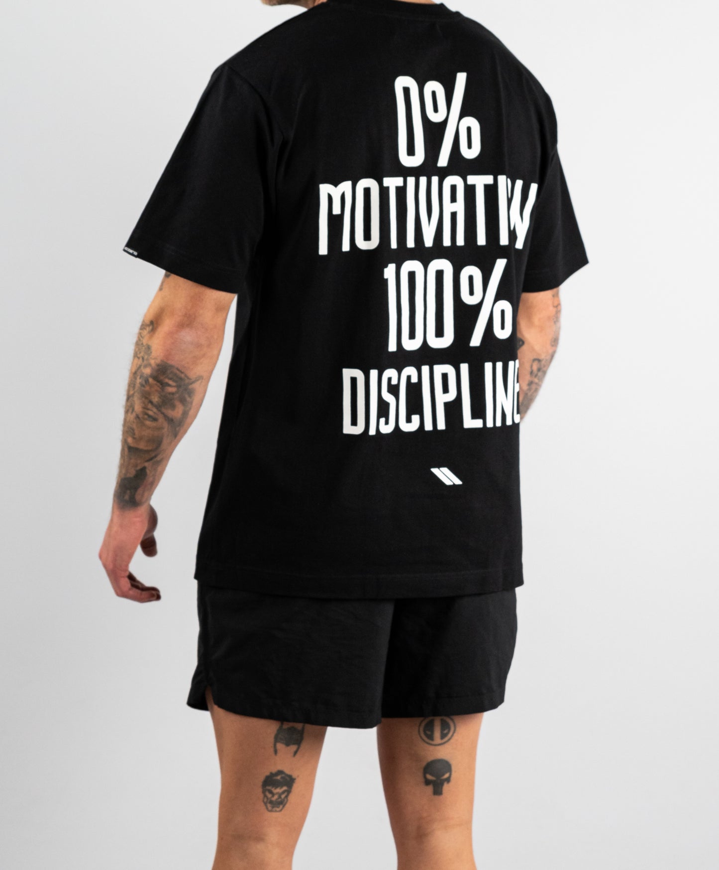 0% MOTIVATION 100% DISCIPLINE OVERSIZE BLACK